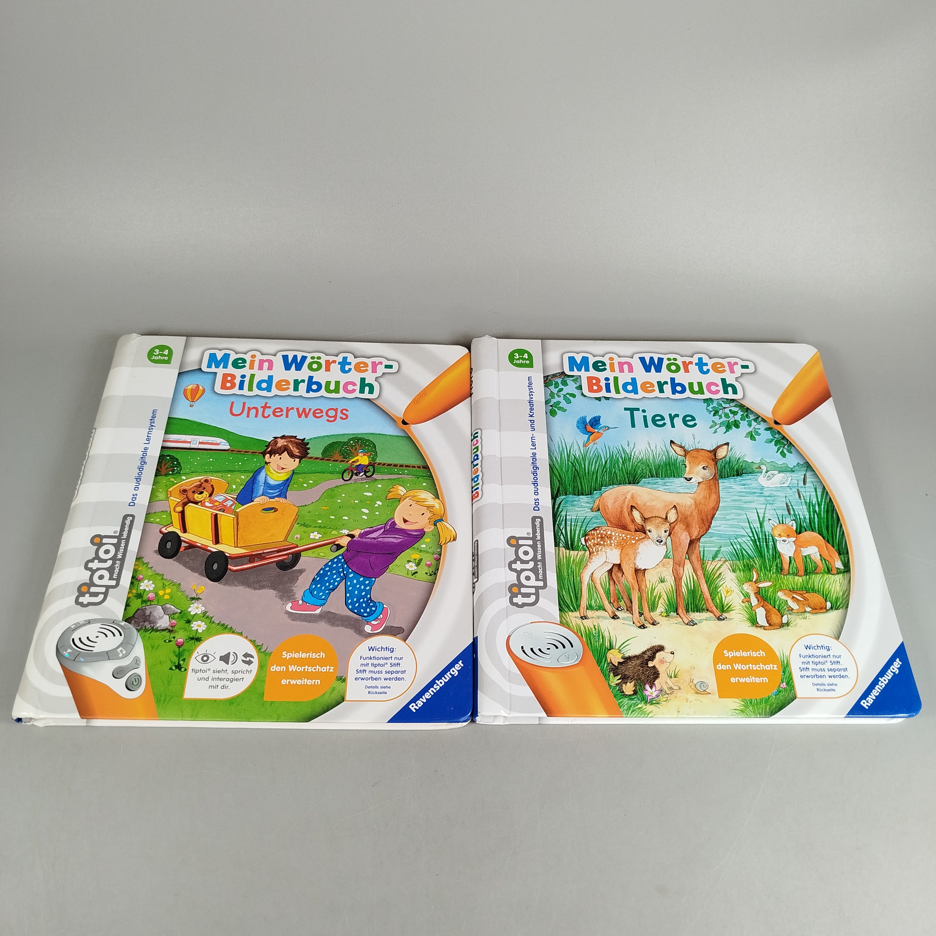 Ravensburger tiptoi Lernbuch-Set – Mein Wörter-Bilderbuch Unterwegs & Tiere